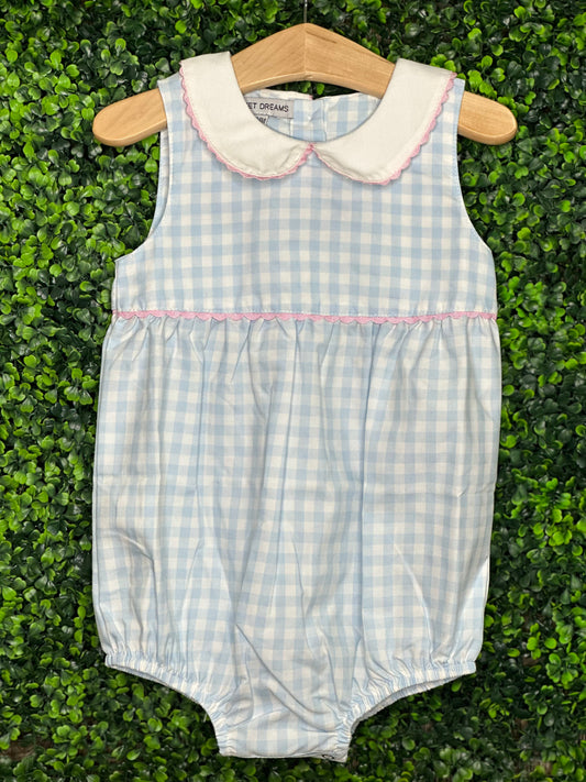 SD - Blue Gingham Girl Bubble