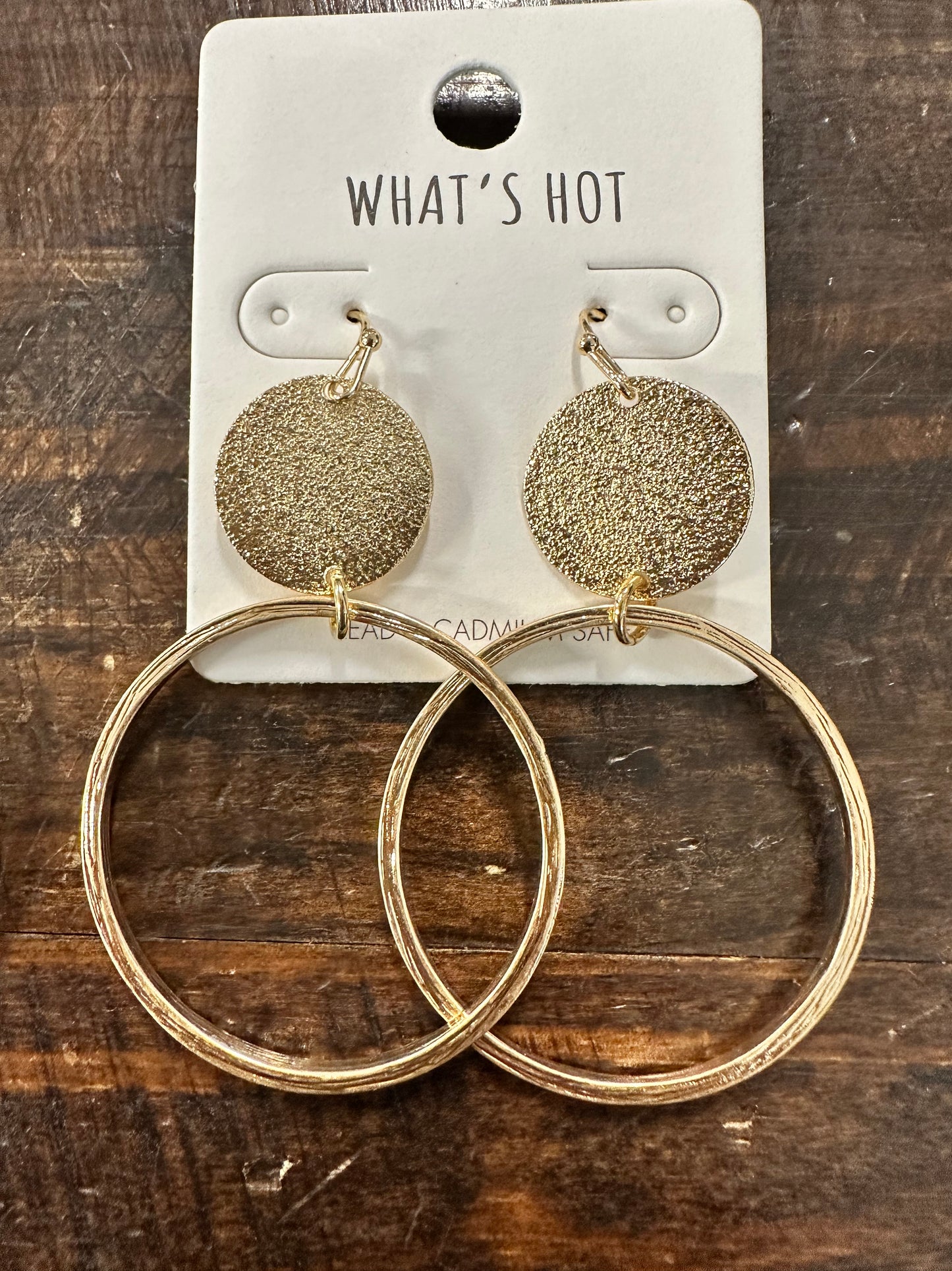 Satin Circle Open Earrings