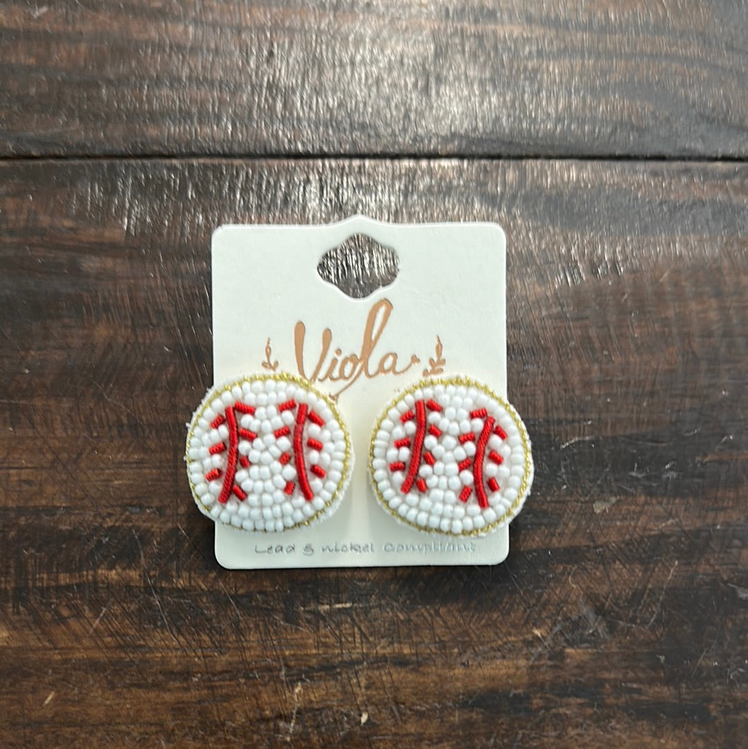 Sport Ball Stud Earrings