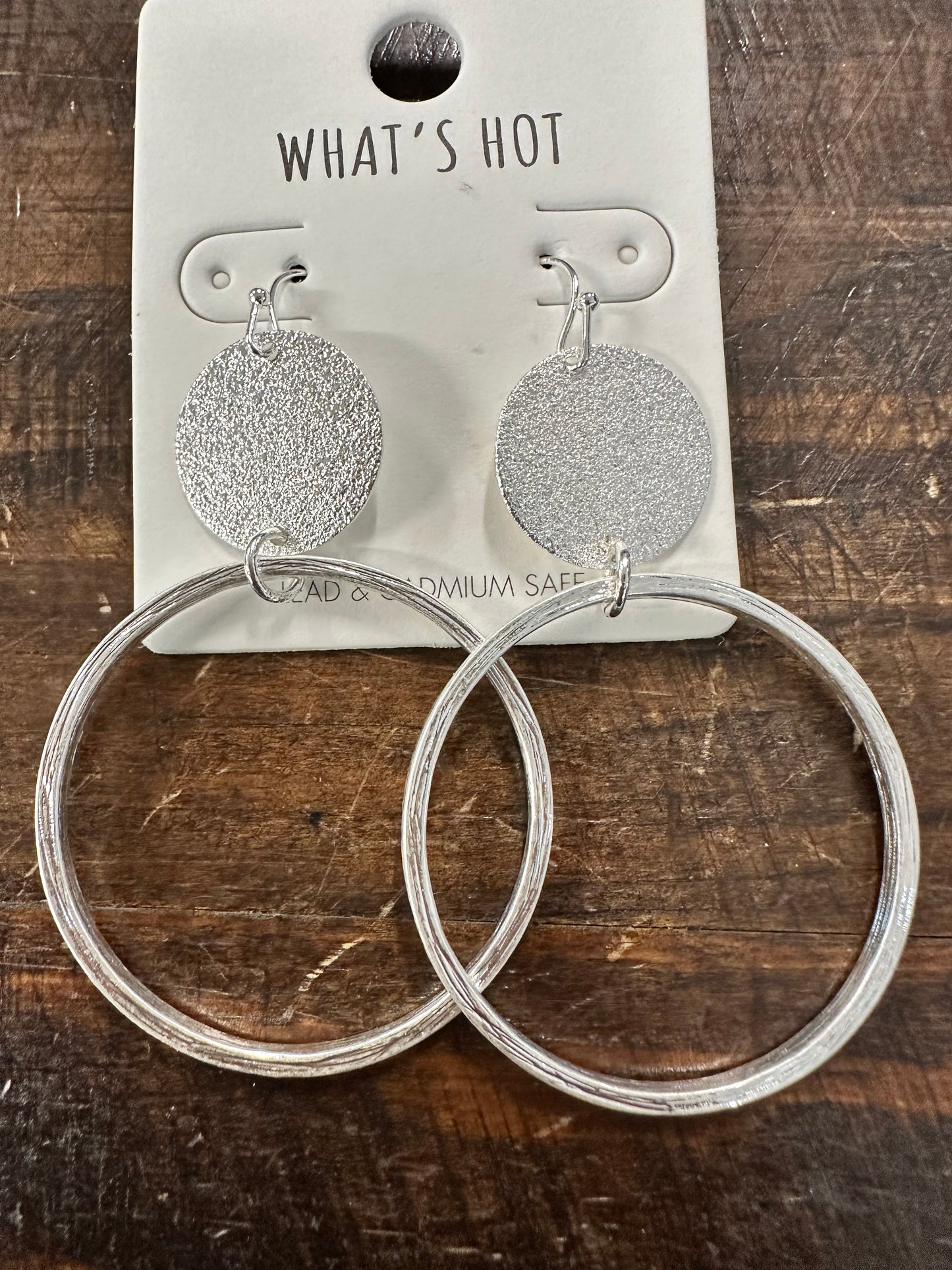 Satin Circle Open Earrings