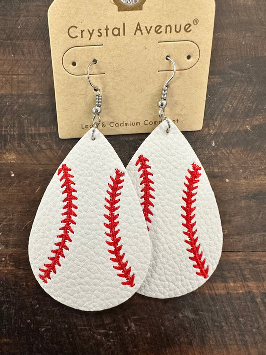 Baseball Leather Earrings