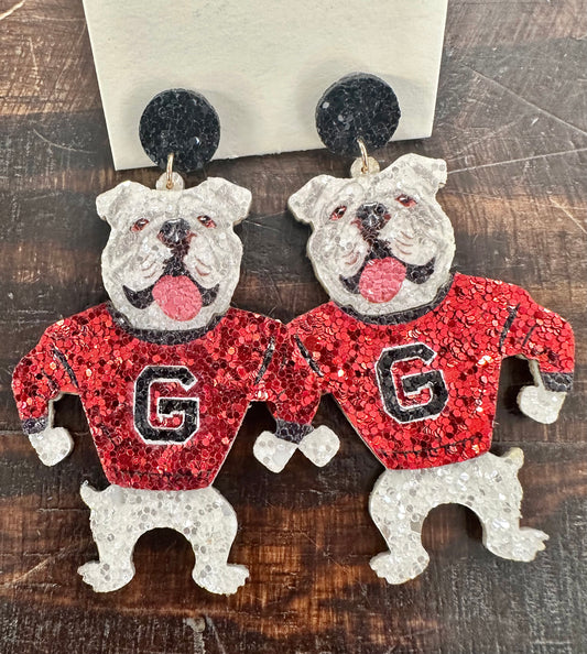 Standing Bulldog Earrings