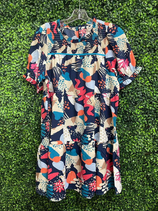 Umgee - Navy Mixed Print Dress