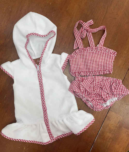 MJ - Red Gingham Swimsuit