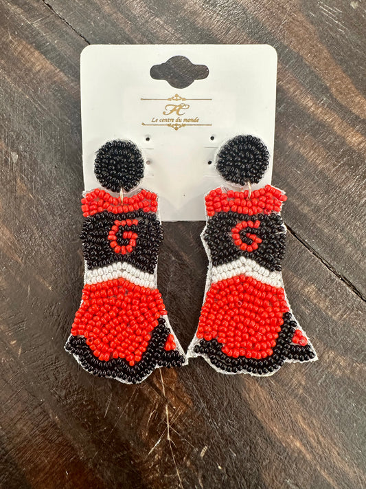 Georgia Cheerleader Earrings