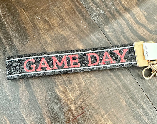 GameDay Black Wrist Strap Keychain