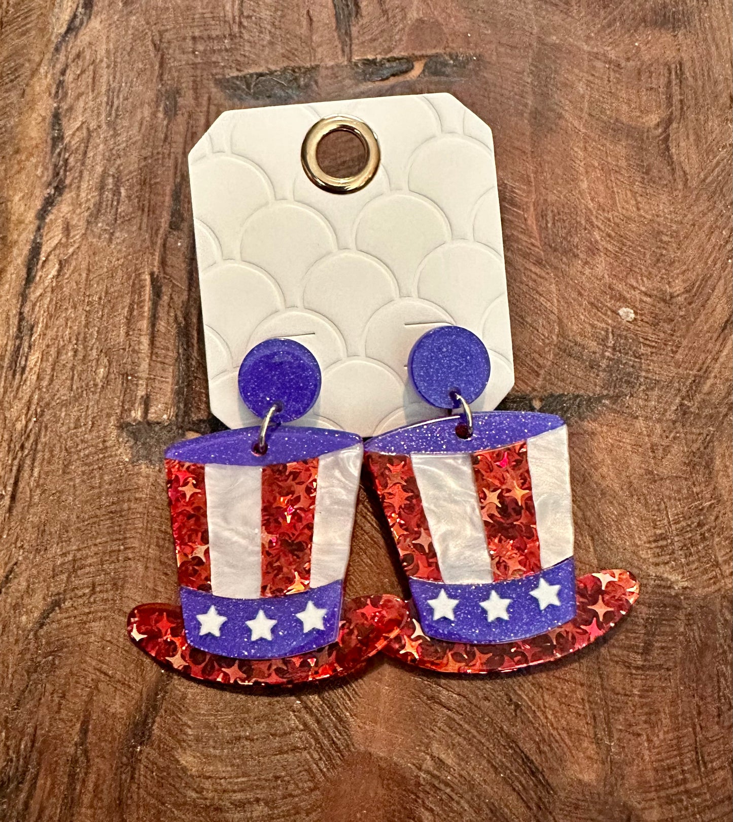 American Hat Earrings