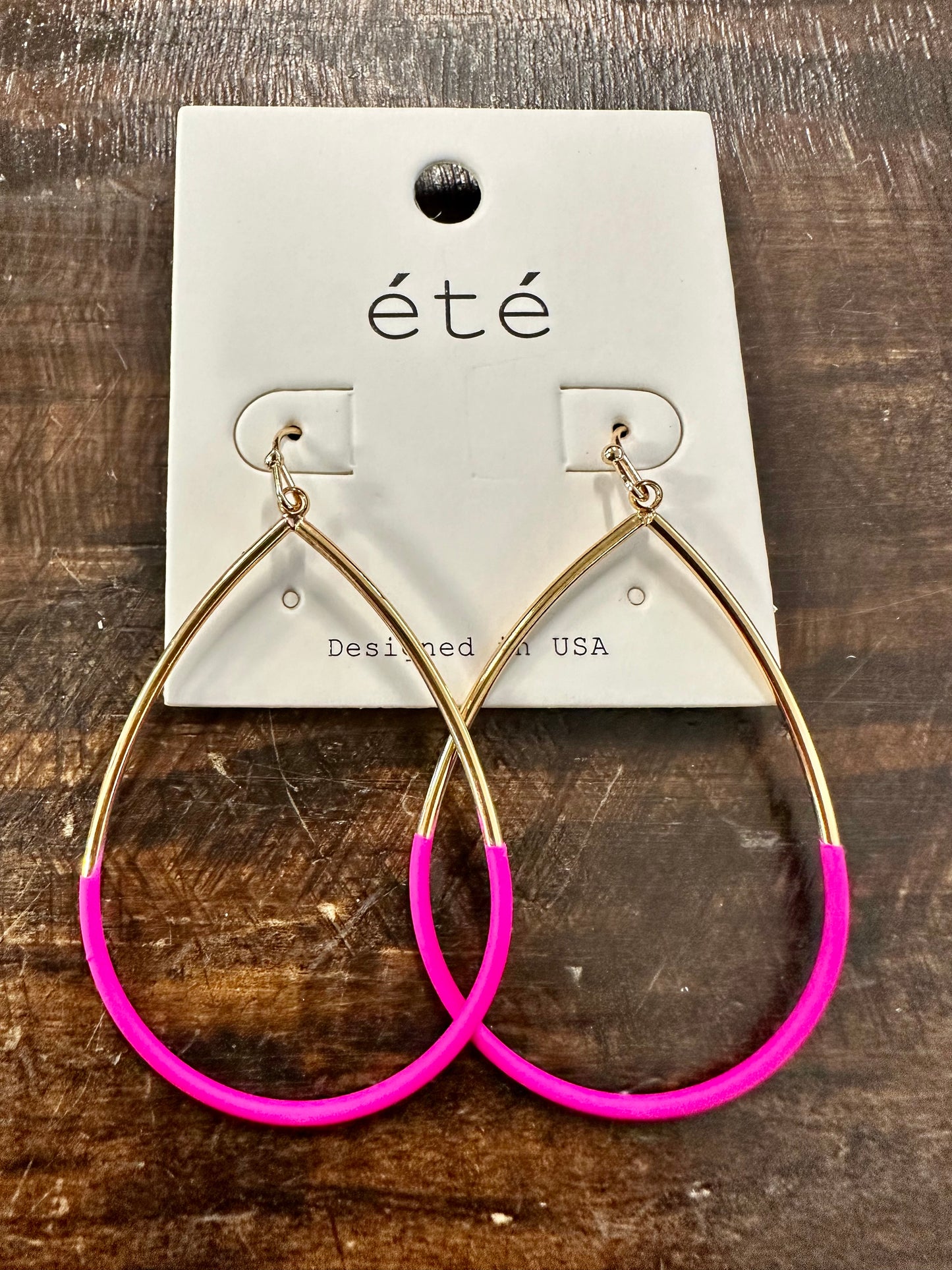 Color Coated Teardrop Earrings