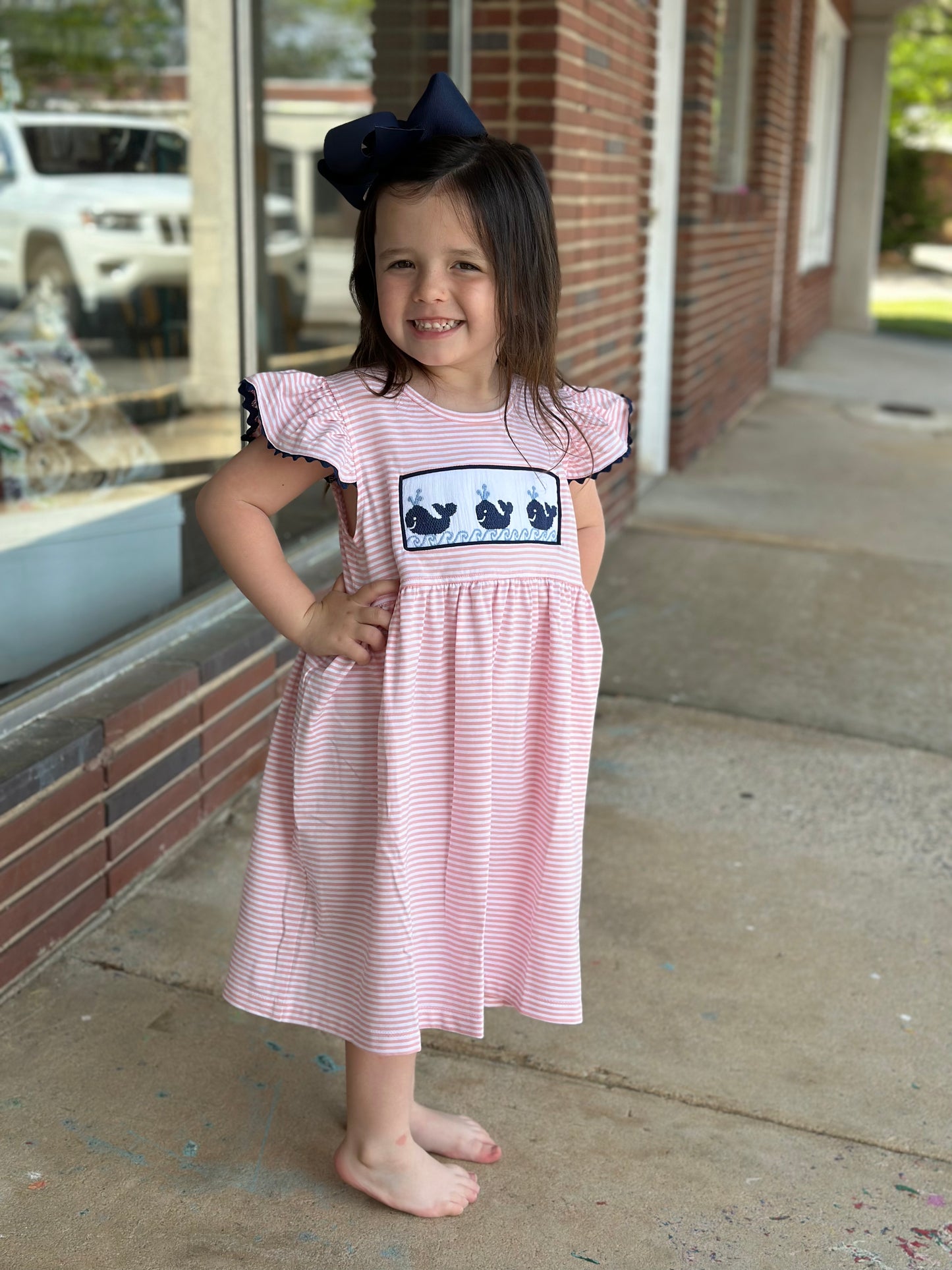 TS - Whales Smocked Dress