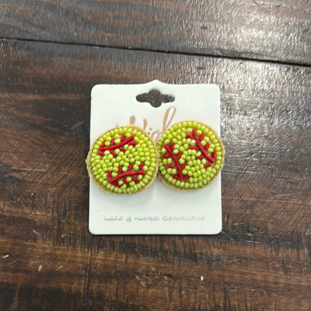 Sport Ball Stud Earrings