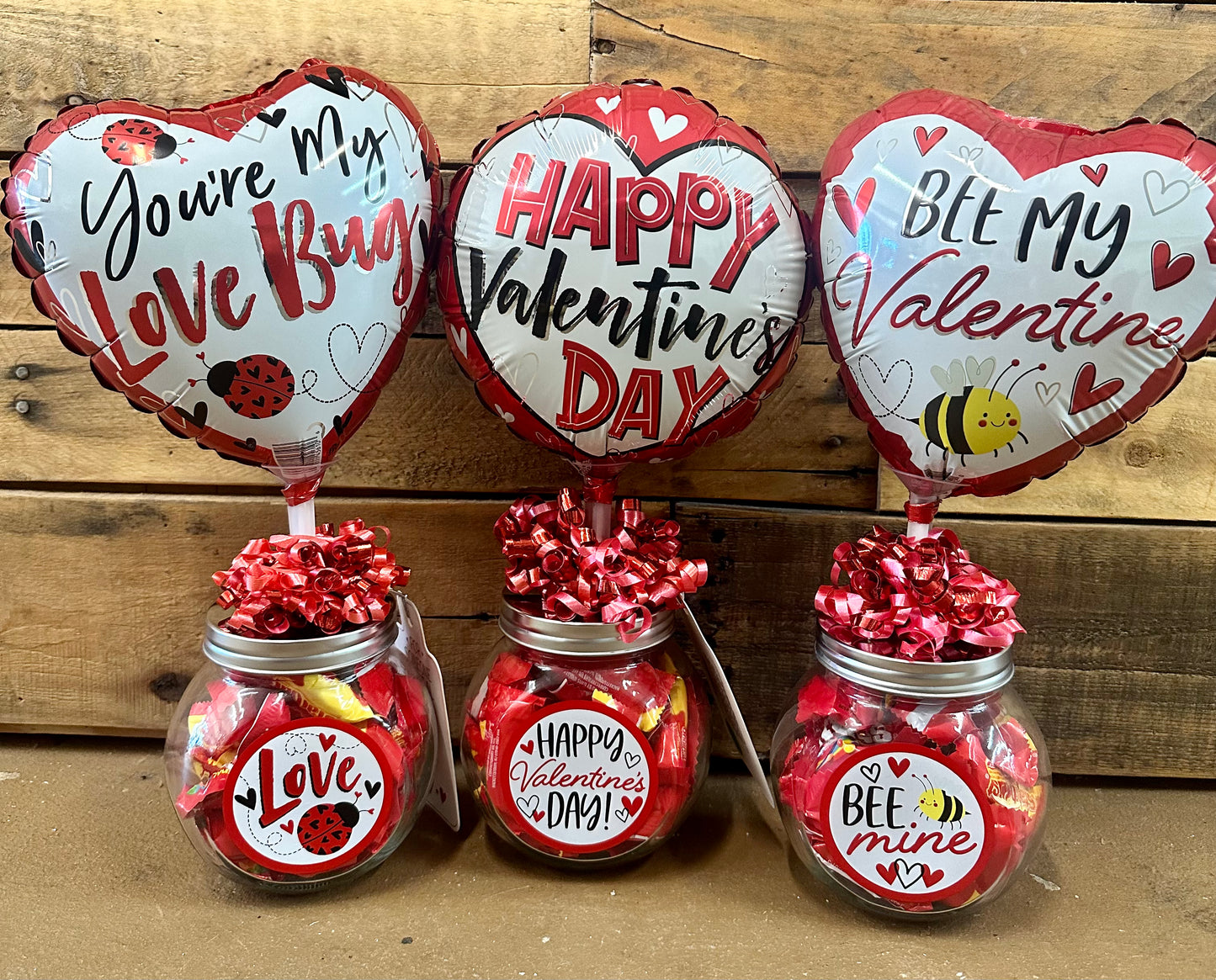 B/B - Valentine's Glass Jar with balloon