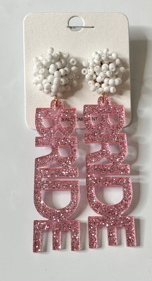 Bride Glitter Earrings