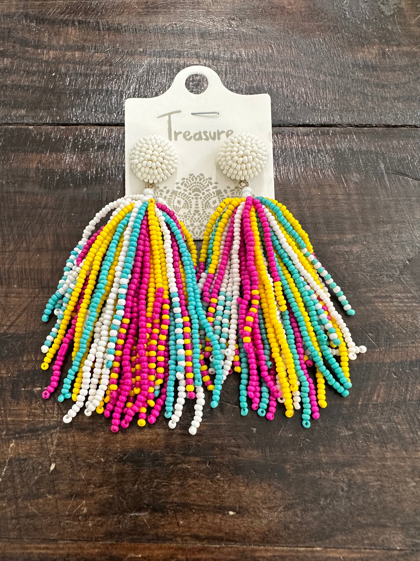 Multi Color Tassel Earrings