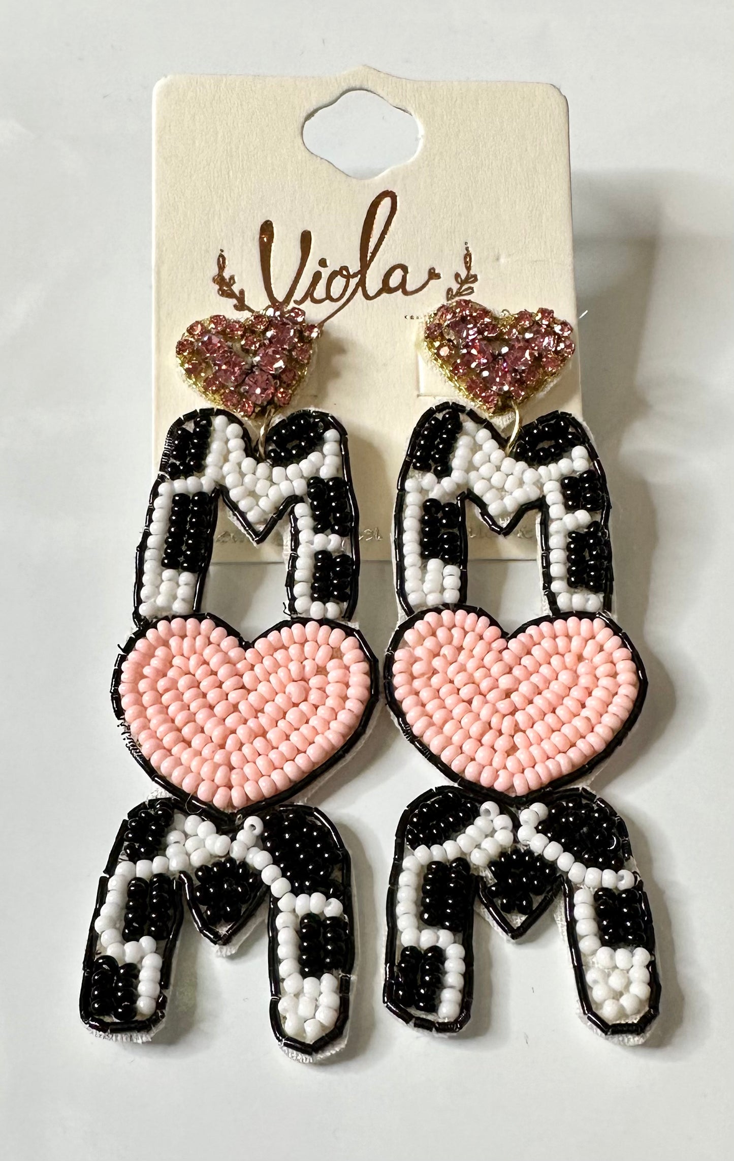 Mom Heart Earrings